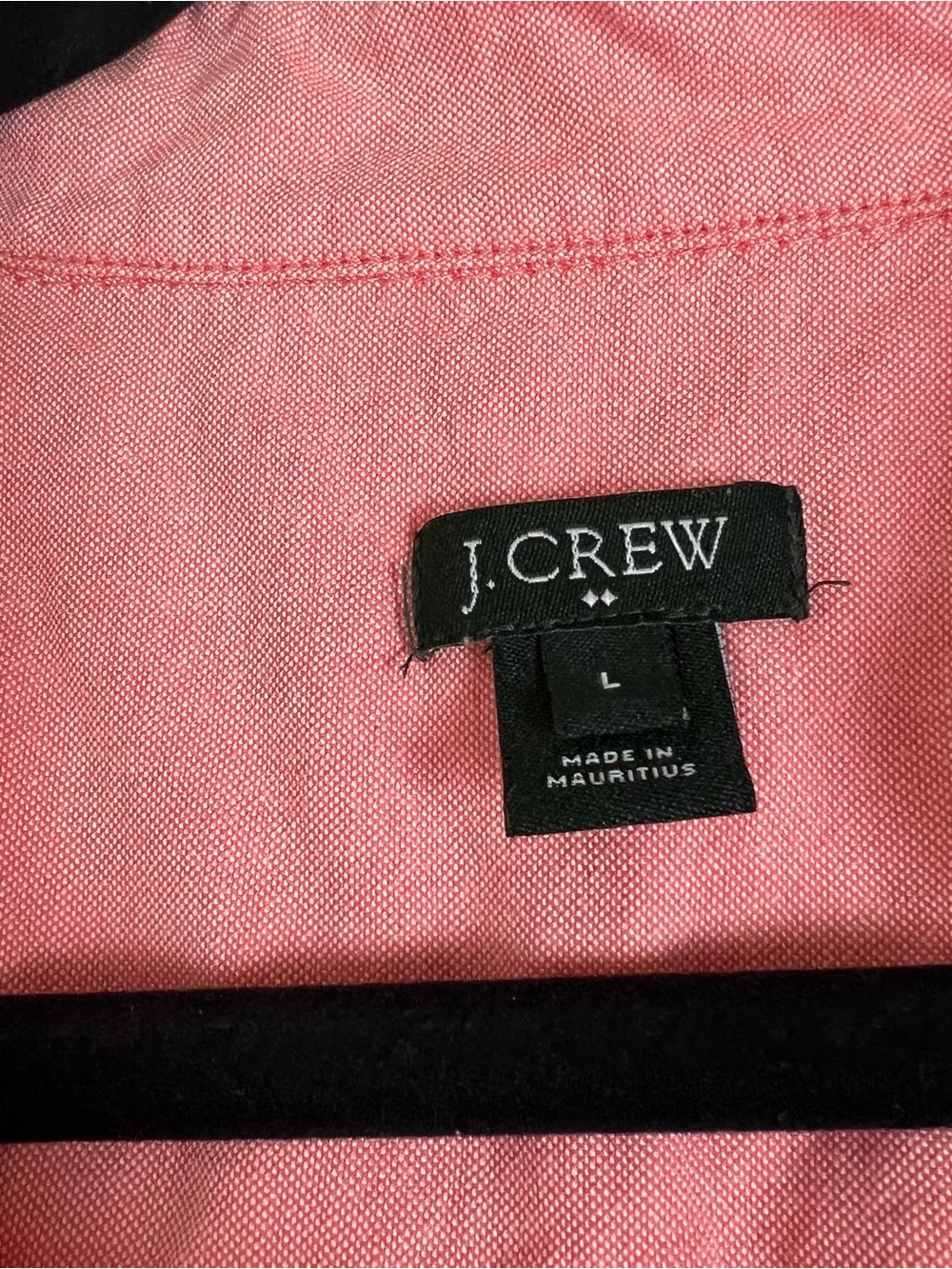 J.Crew Salmon Pink Oxford Popover Cotton Blouse - Women’s Size Large - Picture 3 of 6